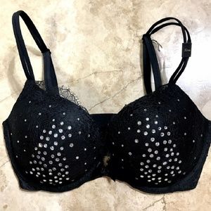 32C Victorias Secret push up bra bedazzled